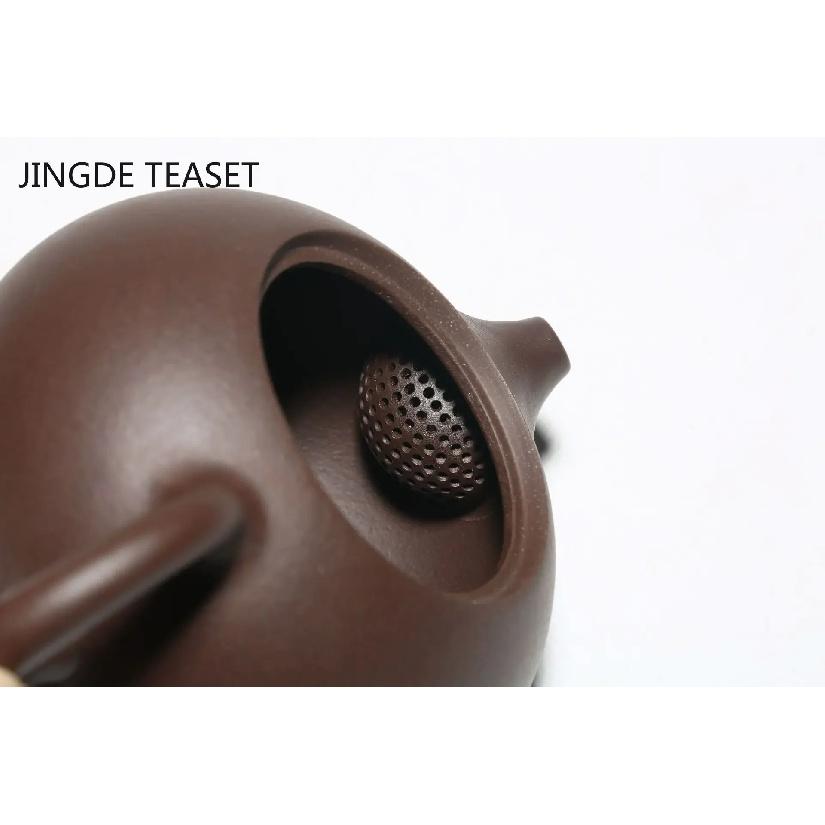 Čajová konvice Yixing Purple Hliněná Konvička Xishi Ručně vyráběná kosmetická konvice Raw Ore Černé zlato Purple Sand Čajová sada 188 kuličkový filtr
