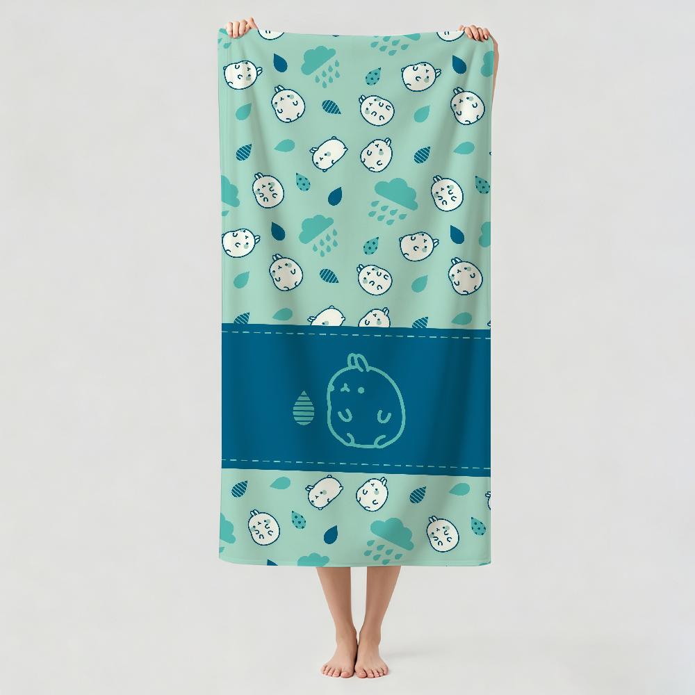 Cartoon cute M-MolangS Towel Drying Bath Towel Applicable To Light Swimming Camping Yoga Beach Out