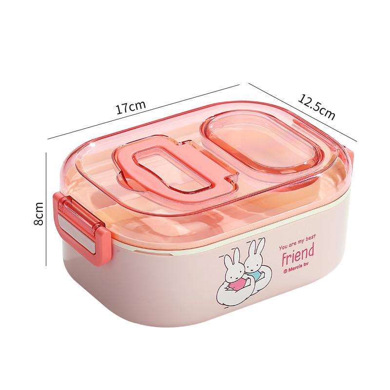 ZISIZ Divided Thermal Lunch Box for Students