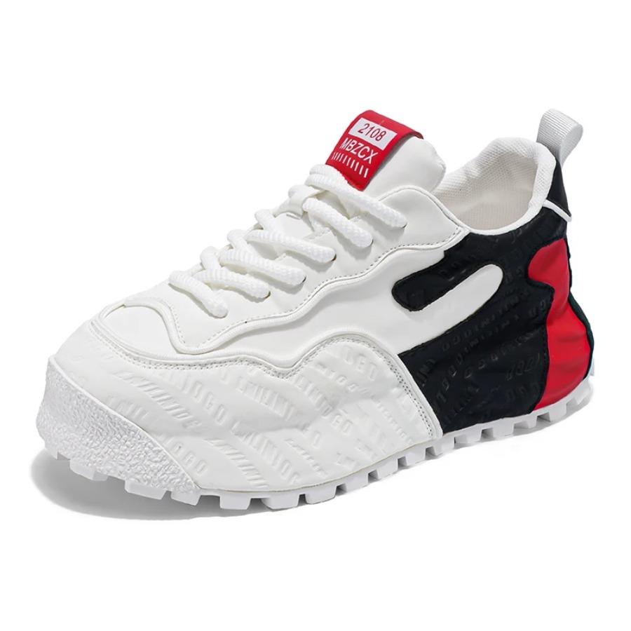 New Men's Casual Sports Shoes Thick Sole Through Leather Increase High Quality Non-slip Large Size Walking Loafer Men's Shoes