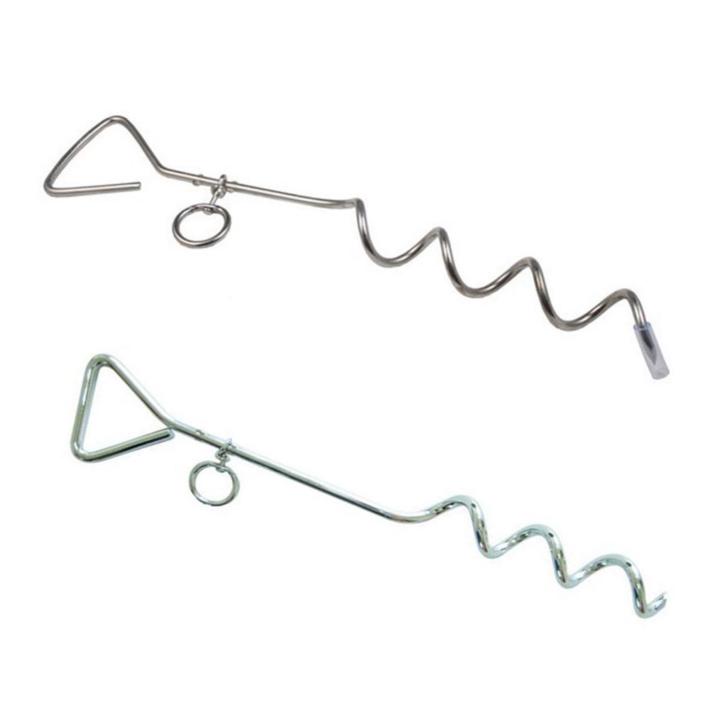 Durability Iron Pet Tie Out Retainer Screw Alloys Spirals Dog Tie Out Stake for Trampolines Swing and Tent