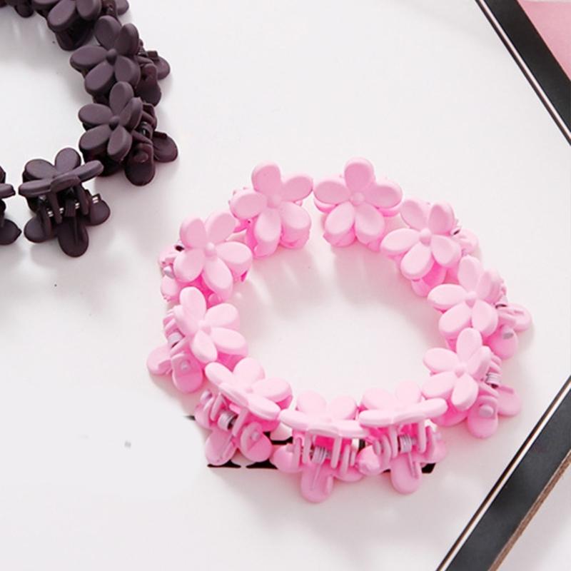 Pack Of 10 Small Hair Clip For Women Little Girl Plastic Lovely Flower Hair Claw Hair Styling Accessories for Daily Wear