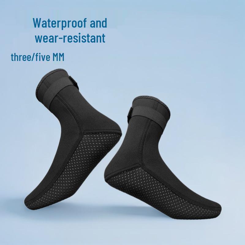 

Мужские нескользящие носки для дайвинга 3/5 мм, водонепроницаемые и износостойкие для плавания, снорклинга, теплые пляжные носки с длинным голенищем. S