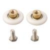 2 *Screws Door Rollers 4-8mm 6-8mm. Brass Centre Nylon Outer Wheel