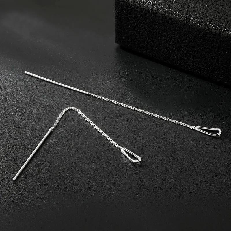 Water Drop Ear Thread Earrings: Simple Korean Style, Long Dangle for Women's Unique Temperament