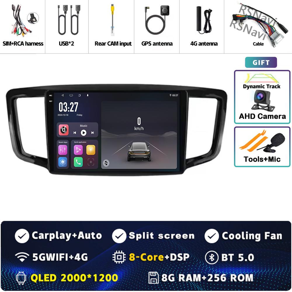 Android 14 Carplay Auto For Honda Odyssey 5 RC 2013 - 2019 Car Radio 4GWIFI Player Multimedia Srereo 360 Camera Navigation Video