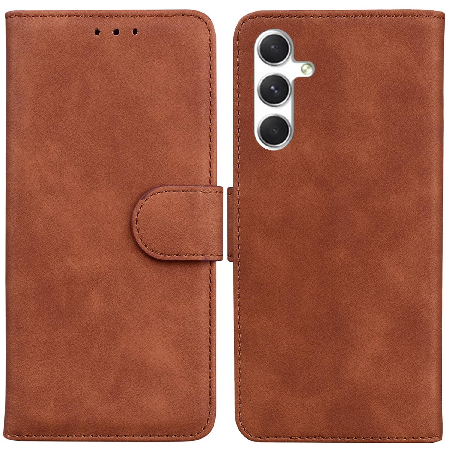 

For Samsung Galaxy S25 Case Solid Color Leather Wallet Phone Cover B