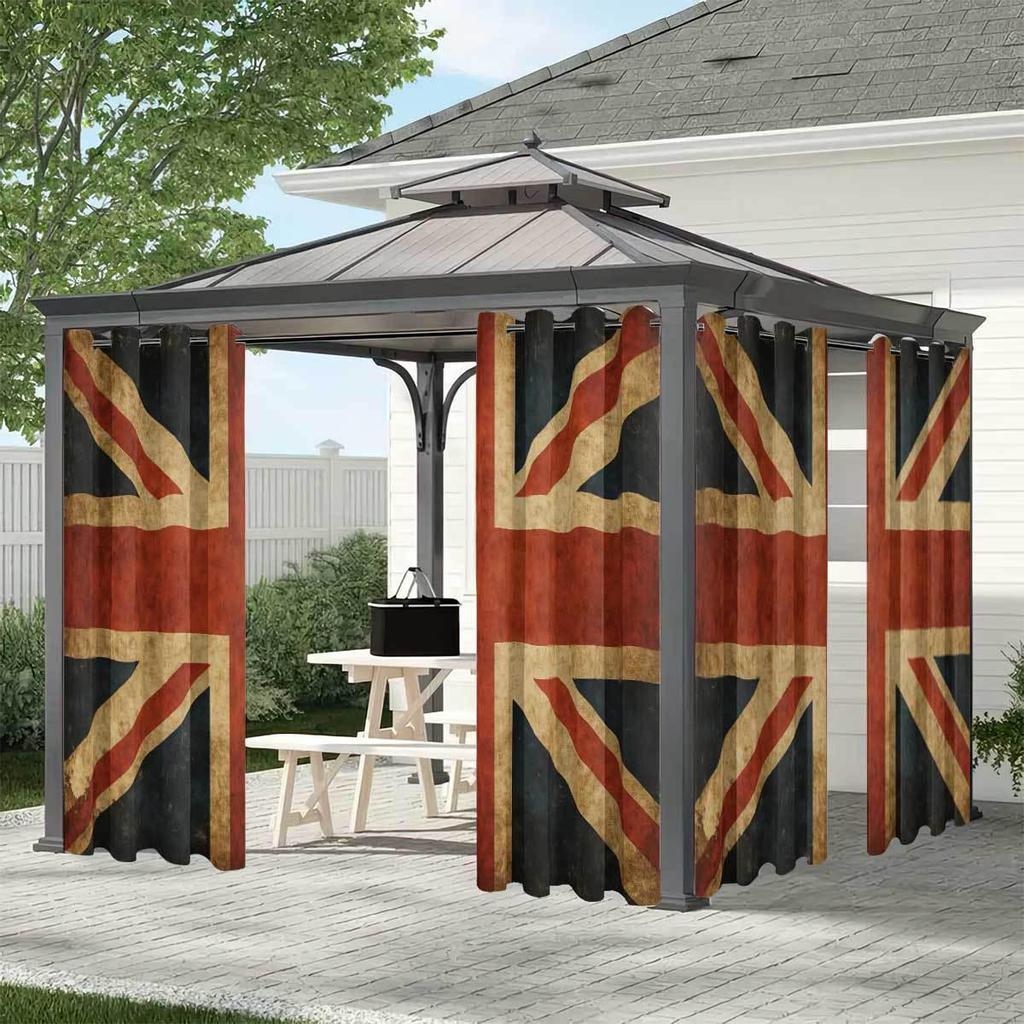 Maßgeschneiderte Verdunklungsvorhänge mit digitalem Druck der amerikanischen Flagge - Polyester, Doppelpaneel, Sonnenschutz