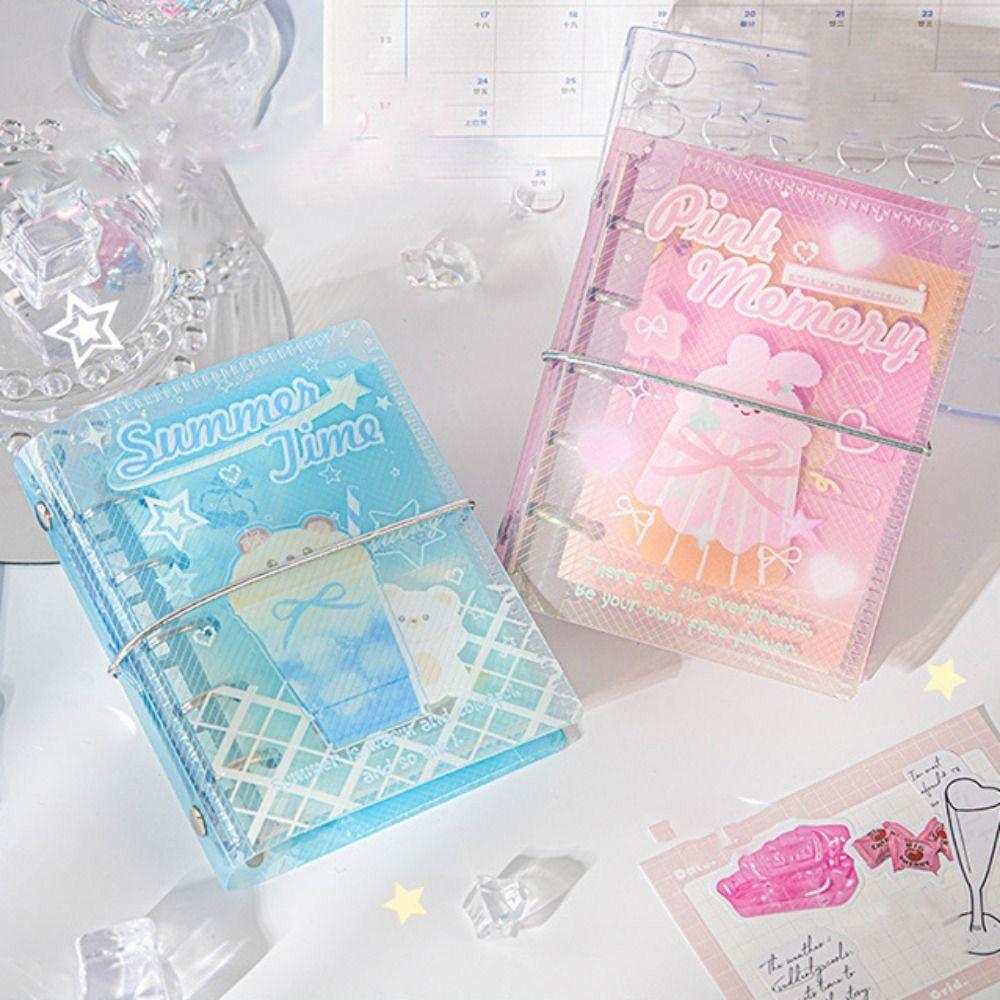 Portable Binder Ring Notebook Exquisite Diary Book Diary Book PVC Notebook  Office Use