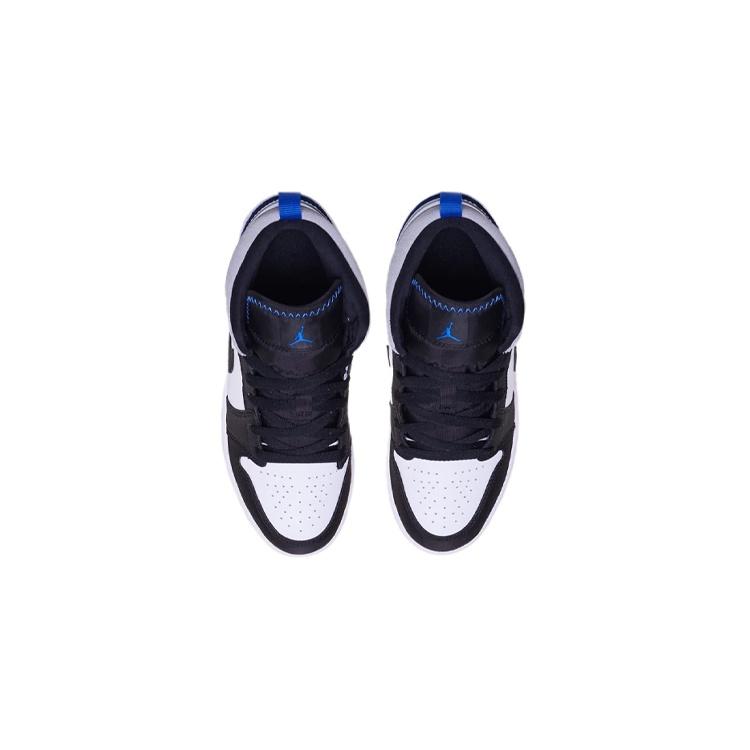 (PS) Air Jordan 1 Mid SE 'Royal Black Toe' Kids' BQ6932-102