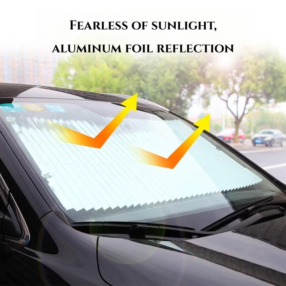 Automatic Telescopic Car Sunshade Foldable Design Windshield Sun Shade  Car Interior