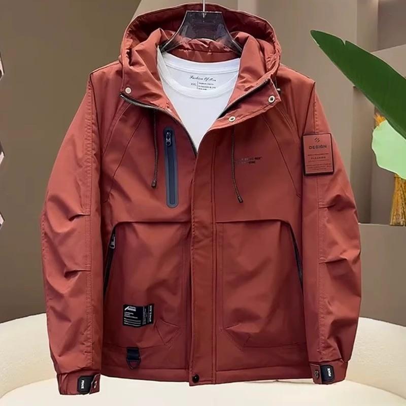 Men's Windproof Hooded Jacket: 2025 Winter Padded & Thickened Tide Brand Coat