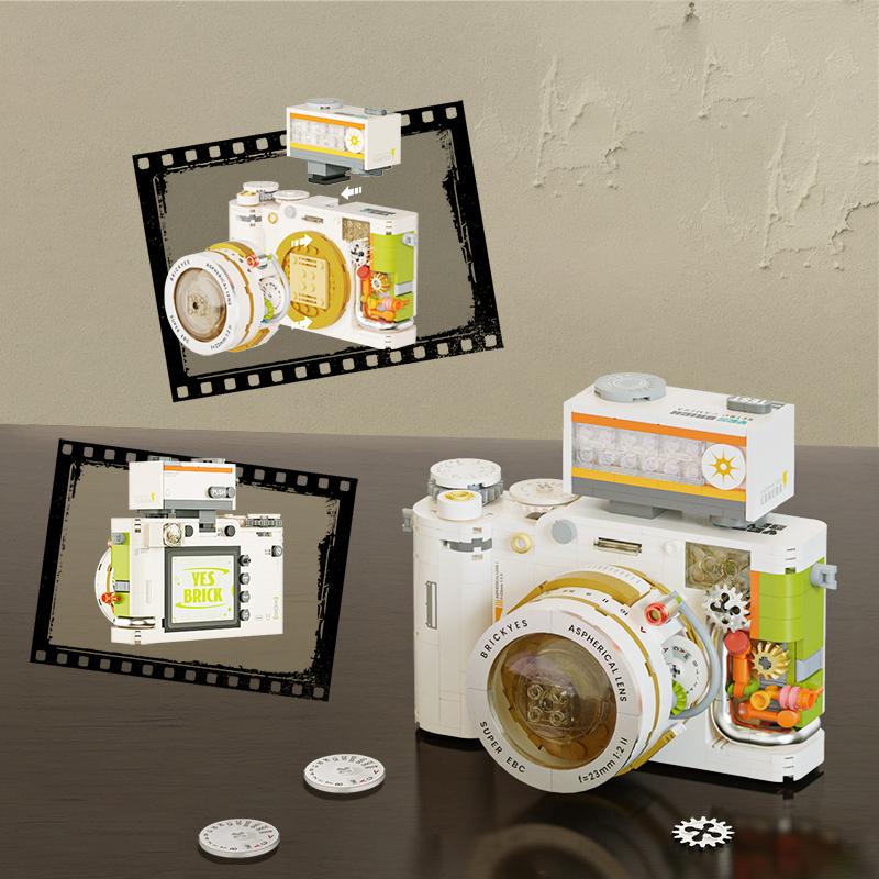 Retro Camera Building Kits Micro Building Blocks Set Model Birthday Gifts for Adult Kids Child Collectible Toys Idea Bricks Sets