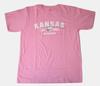 J. America Adult Kansas Jayhawks Est 1865 Pink Shirt New M, L, XL