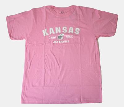 J. Amerika Erwachsene Kansas Jayhawks Gegründet 1865 Rosa Shirt Neu M, L, XL