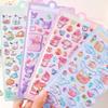 Honlackfu 3D Sticker Set 4 Pieces Puffy Cute Decorative Stickers for Girls Christmas Birthday Gifts Craft Phone Notebook Journal DIY Removable