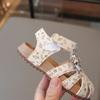 Sommer Neue Kinderschuhe Echte Anti-Rutsch-Baotou-Sandalen für Mädchen PU Klettverschluss Anti-Rutsch-Gummi