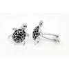 2024 New Men's Cufflinks For French Black Turtle Tuxedo Shirt Stainless Steel Brass Metal Shirt Button Cufflinks Anniversary