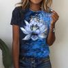 3D Flower Printing T-shirt For Women's Summer Tops Tees Fashion Casual Female T Shirt Oversized Y2k Woman Gilrs Clothing