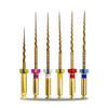 6Pcs Dental Gold Flexible Files Endo Rotary Files Golden Endodontic Files 19/21/25Mm Nickel Titainium Dentis Root Canal Material