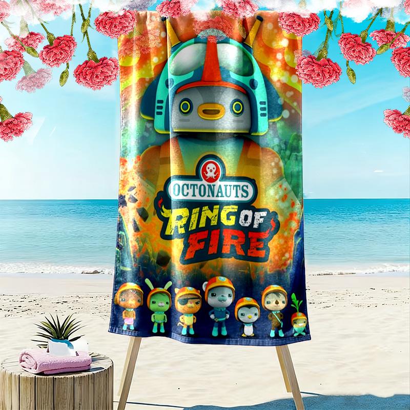 Octonauts Print Beach Towel, Large Soft Quick Dry Towel for Beach Camping Swimming