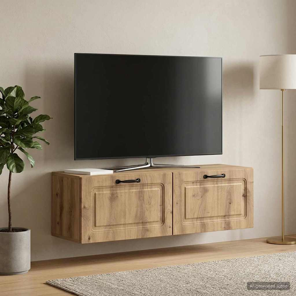 Wall Mounted TV Cabinet Artisan Oak 98 x 31 x 30 cm