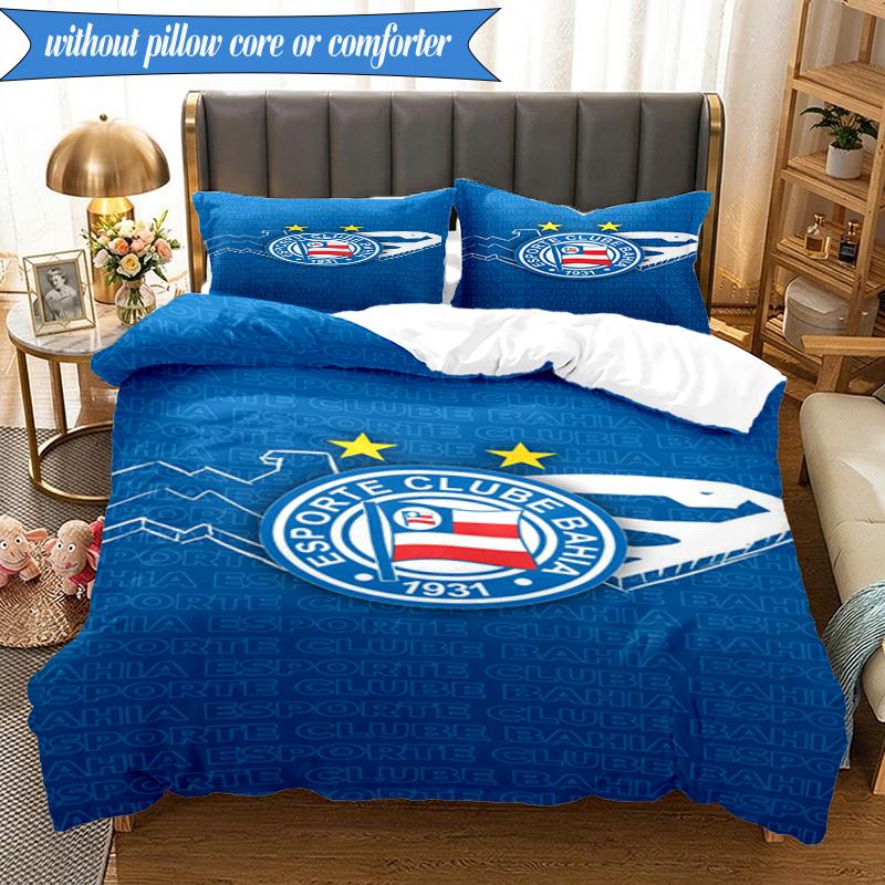 3PCS Esporte Clube Printed Soft Bedding Set,Including 1pc Duvet Cover And 2pcs Pillowcases Perfect for Bedroom, Dormitory, Fan gift