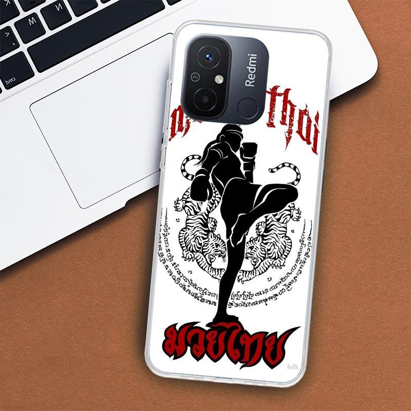 Muay Thai Fight Boxing Phone Case For Xiaomi Redmi 12 12C 10 10C 10A 9T 9C 9A 9 8 8A 7 7A 6 6A K20 K30 K40 Pro S2 Fundas Cover