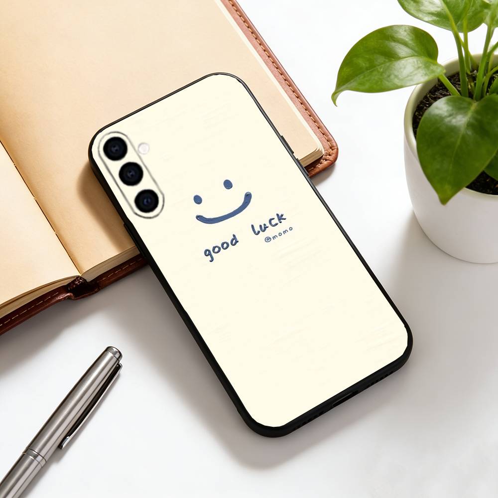 Minimalist Phone Case Black Silicone Soft For Samsung Galaxy A73,A72,A71,A70,A53,A52,A51