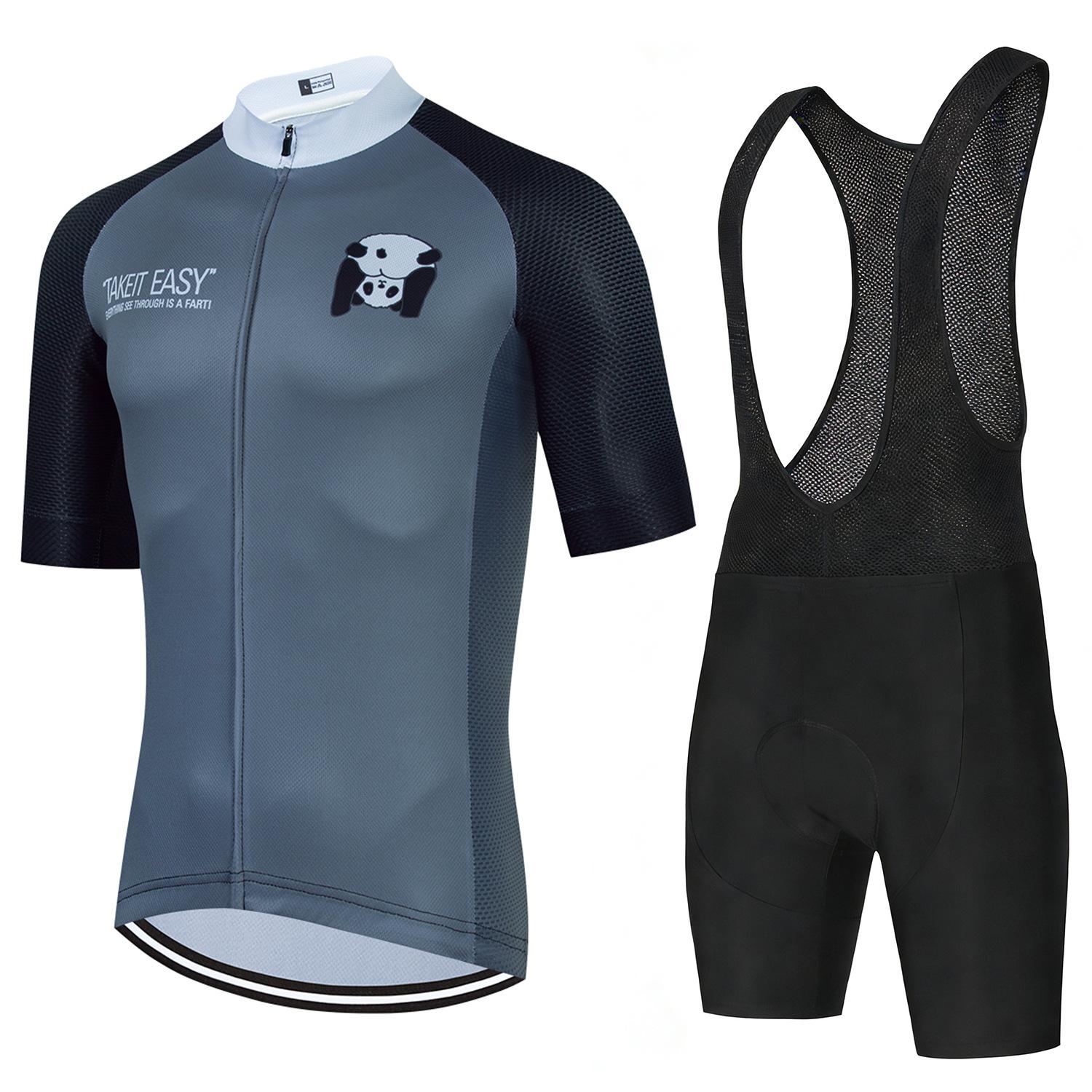 Men s Mountain Road Bike Breathable Cycling Top Cycling Equipment Cycling Suit Set 2026 Summer Breathable Cycling Suit Set asian size - s