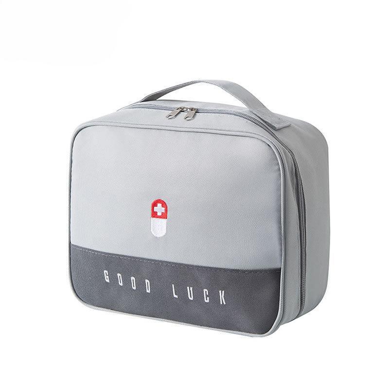 

1Pc Household Thickened Layered Medicine Box Large Capacity Portable Waterproof Cloth Medicine Cabinet Storage First Aid Kit Bins