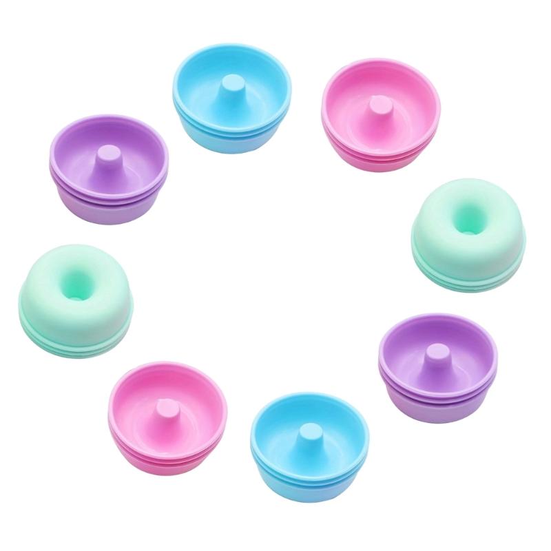 Set of 24 Reusable Silicone Cupcake Liners Nonstick Flexible Cake Molds Multipled Color Bakewares for Dessert