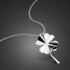 Silver Plated S925 Lucky Four-Leaf Clover Pendant Necklace Jewelry Women'S Necklace