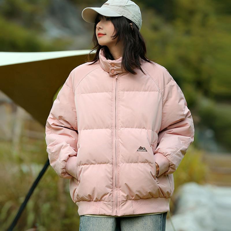 

Пуховик женский короткий зимний новый со стойкой воротником универсальный свободный хлопковый жакет куртка-бомбер хлопковое пальто куртка-пуховик XXL