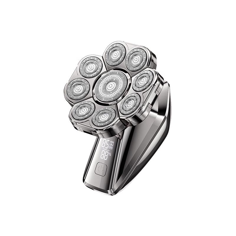 AUX 9-Head Electric Rotary Shaver for Men CN plug (adapter included)
