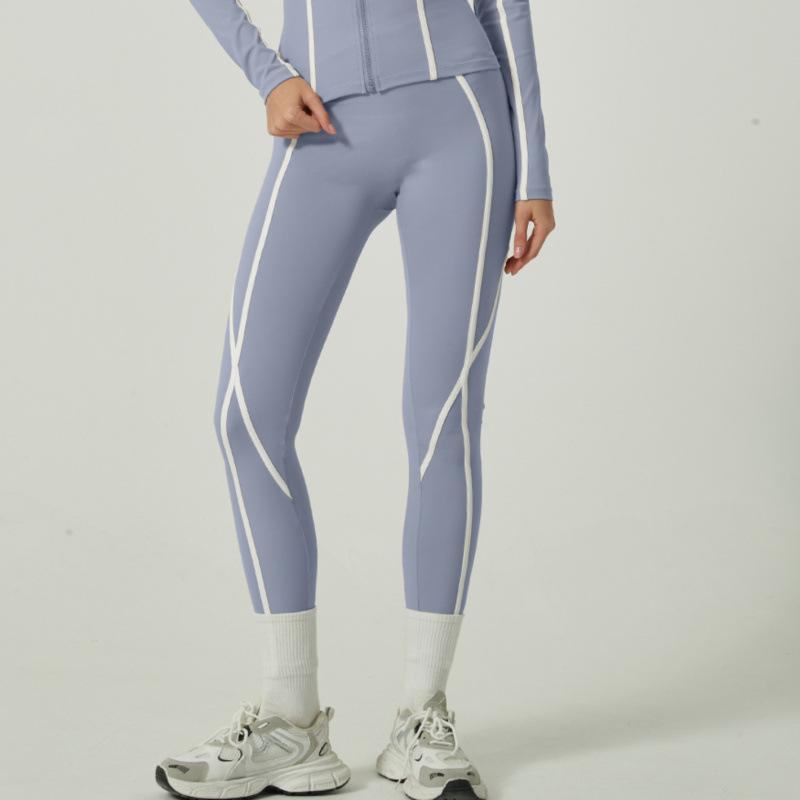JYL Yoga Set Contrast Advanced Jacket Long Sleeve Pants L