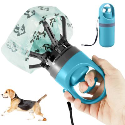 Ramasse-crottes pour chien avec distributeur de sacs Ramasse-crottes portable sans contact Outil de ramassage des excréments de chien pour chiens de petite, moyenne et grande taille