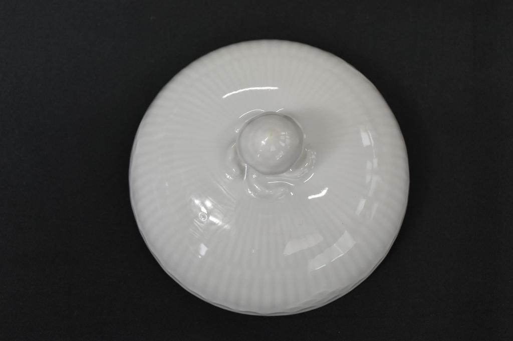 ROYAL COPENHAGEN White Fluted Half-Lace Sugar Pot Denmark Vintage Rare