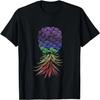 Swinger Regenbogen Ananas Upside Down T-Shirt Used Look