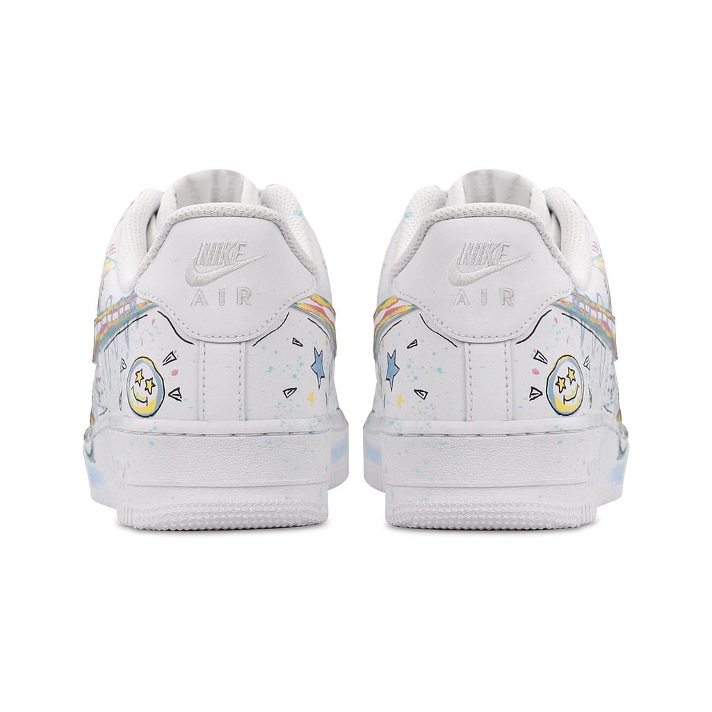 Nike Air Force 1 Coverage Slip Resistant And Abrasion Resistant Low top Skateboard Shoes Men's White CW2288-111(Team41-)