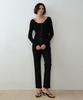 Simeteuligpeosenteu Slim-Leg Cotton Pants / Black