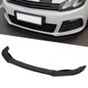 K SEEK DESIGN 3Sections Front Bumper Splitter Lip Replacement for MK6 R R20 20092013(Gloss Black )