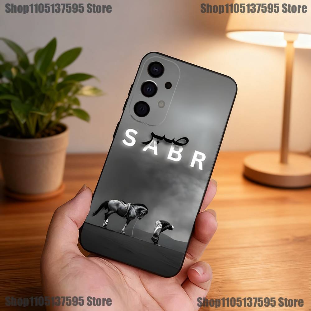 Quran Sabr Islam Patience Phone Case For Samsung S25,S24,S21,S22,S23,S30,Ultra,S20,Plus,Fe,Lite,5G Black Cover