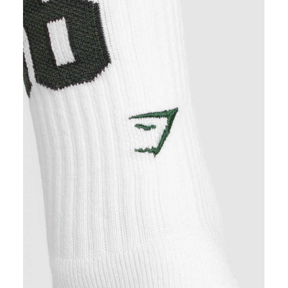 Gymshark Șosete Echipă Universitară 3 perechi Alb Albastru Închis Verde Trail I1b9z Wdmr