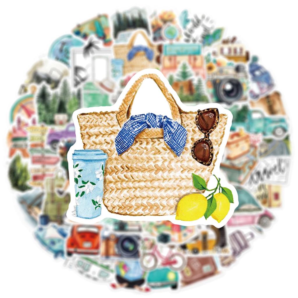 10/25/50pcs Outdoor Camping Stickers for Phone Laptop Guitar Notebook Helmet Travel Luggage Skateboard Car DIY Adventure