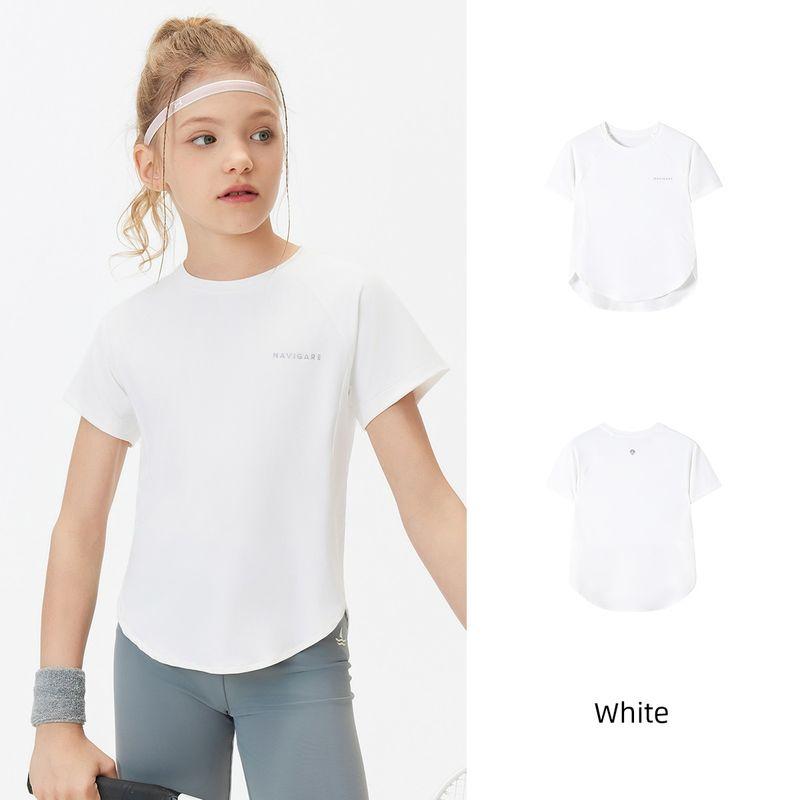 Navigare Italian Sailboat Children s Clothing Girls  Short-Sleeved T-Shirt 2026 Summer Thin Children s Top Island Rhythm-White 120