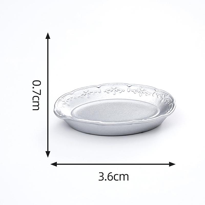 10Pcs Mini Dollhouse Accessory Set – Assorted Dessert Plate Simulations for Kitchen Decor