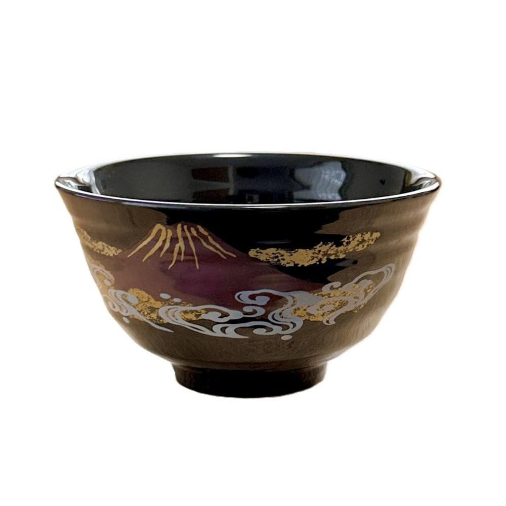 

Matcha Bowl Black and Red Fuji L202