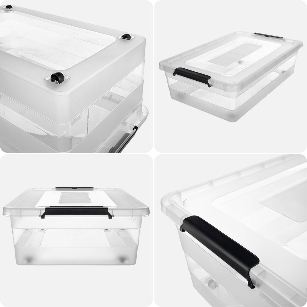 KADAX Contenitore con Coperchio per Conservazione Organizer in Plastica per Giocattoli