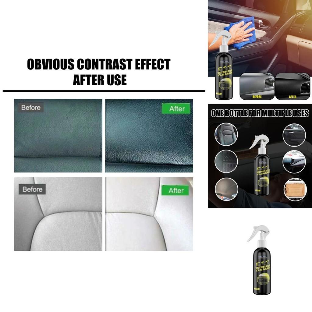 Rayhong Innenraum-Restaurationsreiniger Premium Kunststoff-Armaturenbrett und Lederpflege-Lösung 120ml Für Effektive Reinigung und Fleckenentfernung